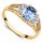  TOPAZ ANNIVERSARY ENGAGEMENT RING MADE OF 585 GOLD SIZE 10-23