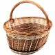 Baskets LARGE WICKER PICNIC BASKET FOR SHOPPING MUSHROOMS, VEGETABLES, FRUITS, MADE IN POLAND