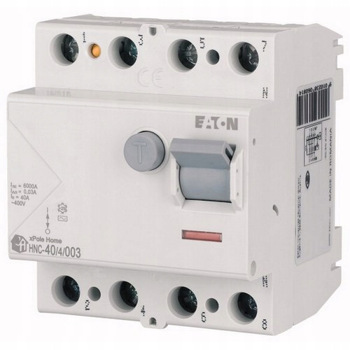 Eaton 400 V IP20 40 A residual current circuit breaker