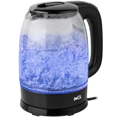  EMAVO Kettle Glass Kettle with Backlight 2200 W 1.7 l Transparent