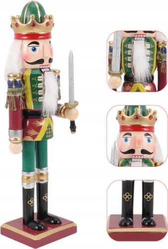  WOODEN NUTCRACKER CHRISTMAS ORNAMENT FIGURINE