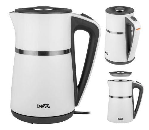  EMAVO Kettle Double-Walled Kettle 2200 W 1.7 l white