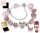  WOMEN'S BRACELET SILVER 925 MICKEY MOUSE MODULAR FOR CHARMS WITH ENGRAVING