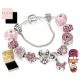  WOMEN'S BRACELET SILVER 925 MICKEY MOUSE MODULAR FOR CHARMS WITH ENGRAVING
