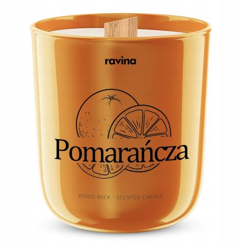 Candles Orange Ravina soy scented candle, 1 pc.