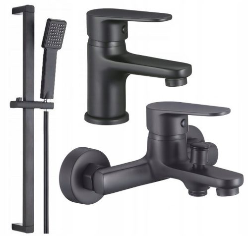 Single-lever wall-mounted bathtub faucet Kuchinox PANA black + 2 more products