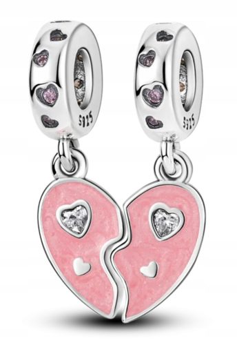  Charm silver pendant Heart Mother and daughter