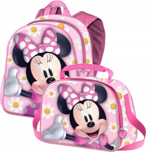  MINNIE MOUSE CHILDREN'S BACKPACK 3D PREMIUM DISNEY + MINNIE MOUSE HANDBAG 3D PREMIUM DISNEY BAG