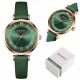  WOMEN'S WATCH CURREN PARMA + BOX green leather on a strap