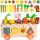  WOODEN GAME VEGETABLE SORTER MONTESSORI CATCH THE WORM PUZZLE BLOCKS