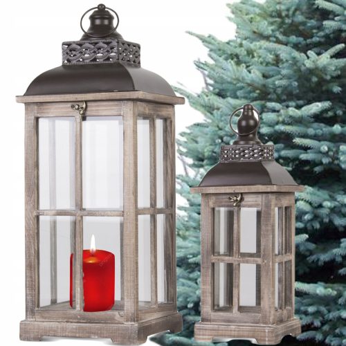 Lantern 101lights Wood 60 cm