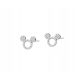  Apart Silver Earrings Mickey Mouse Disney