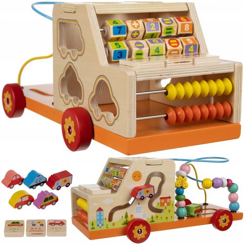  Sorting Car Wooden Blocks Car 7in1 Educational Montessori for Children