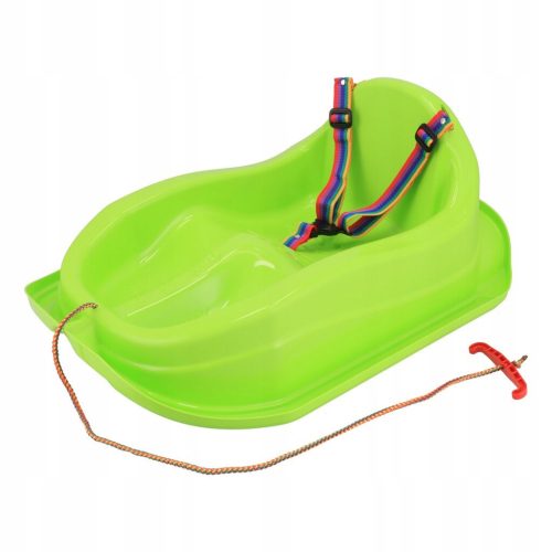  PLASTIC SLED WITH BACKREST BABY MIX MINI GREEN