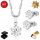  SET SILVER WOMEN'S NECKLACE CHAIN ZIRCONS 925 + EARRINGS