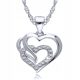  Euphoria zircon necklace 45 cm silver hearts