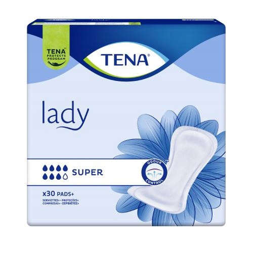  TENA LADY Super, 30 pcs - anatomical pads