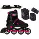  SET : Rollers en ligne Patins à roulettes 2en1 – patins + PROTECTEURS 34-37