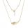  Silver necklace gold-plated celebrity angel wing with zircons