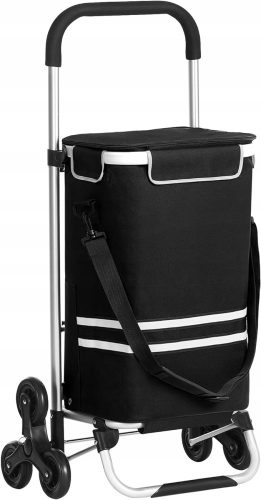 Bags and Shopping Bags Songmics Shopping Cart, Black Polyester