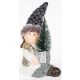  CHRISTMAS ORNAMENT, CERAMIC FIGURE, GIRL