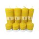 Candles decorative candle made of natural beeswax, honey and amber, 8 pieces.