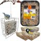Boxes (houses) and birdhouses METAL FEEDING BOX FOR FAT BLOCKS + FAT BLOCK FOR BIRDS 3 pcs