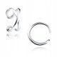  Ear cuffs 925 EARRING EAR CLASP Clamp SILVER Crossed rings