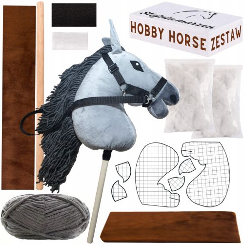  Hobbyhorse A large box horse set for beginners on a stick, A3 XXL horse