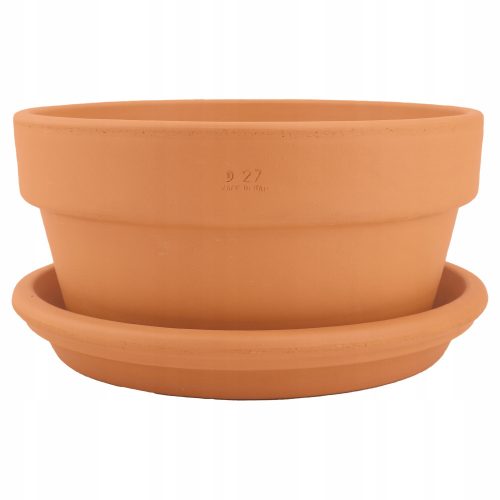  Degrea flowerpot 26.9 cm x 26.9 x 13.5 cm diameter 26.9 cm ceramic natural + Degrea flowerpot stand 28 cm ceramic