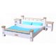  Wooden doll bedroom bed + cabinets Turquoise meadow PROMOTION