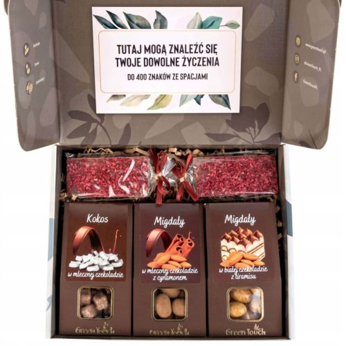  Gift set in a box set of sweets almonds coconut chocolate box