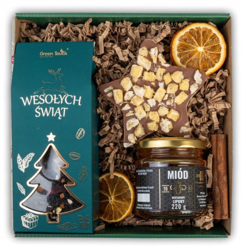  CHRISTMAS GIFT set for Santa Claus tea honey chocolate star box