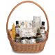  Gift basket luxury set for Christmas candle pralines cookies tea