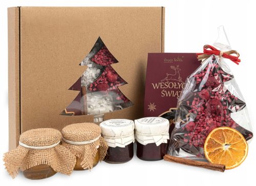  Gift set basket FOR CHRISTMAS tea with chocolate jam gift box