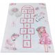  CARPET 120x180 HOPSCOTCH LIGHT PINK ANTI-SLIP FOR CHILDREN.