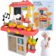  Large children's kitchen, 63 cm, tap, steam burner + food accessories