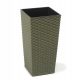  Lamela flowerpot, 19 cm x 19 x 37 cm, diameter 19 cm, plastic in shades of green