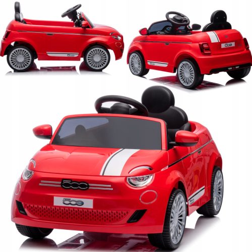  BATTERY POWERED CAR REMOTE CONVERTIBLE FIAT 500 LED FOR CHILDREN MUSIC EVA LEATHER