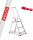 Structural ladder 2.54 m aluminum up to 125 kg