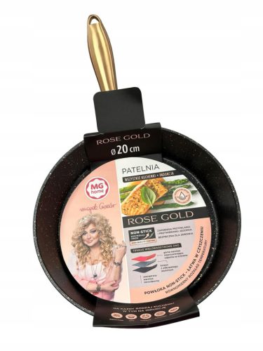  MG home ROSE GOLD traditional frying pan 20 cm non-stick (non-stick coating)