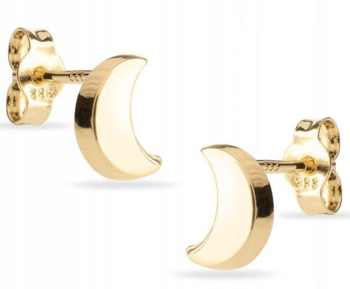  GOLD MOON EARRINGS MOON LUNA 8KT 333