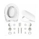 Toilet seats Hamberger toilet seat made of white Duroplast