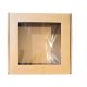  Cardboard box with window 20x20x5 for packing gifts in various shapes