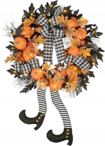  KI Store Halloween wreath with lights and timer for the front door