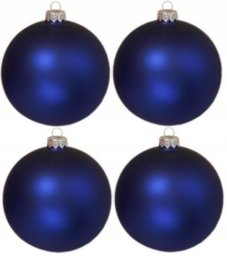  LARGE GLASS BALLS 12 cm SAPPHIRE MATT unique decorative original