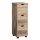 Rustic beige retro column cabinet with drawers