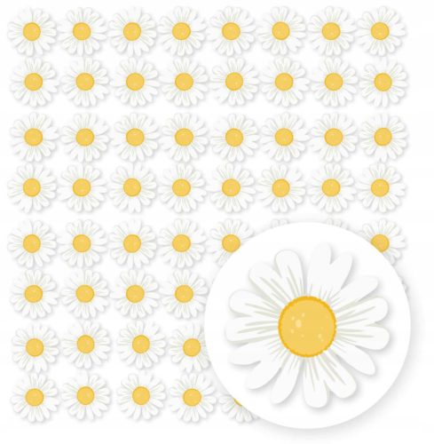  WALL STICKER DAISY WHITE FLOWERS FLOWERS WALL STICKER