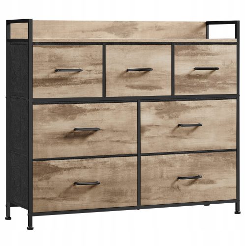  Zanzara chest of drawers, rustic beige, 98 x 28.5 x 85 cm, matte beige tones