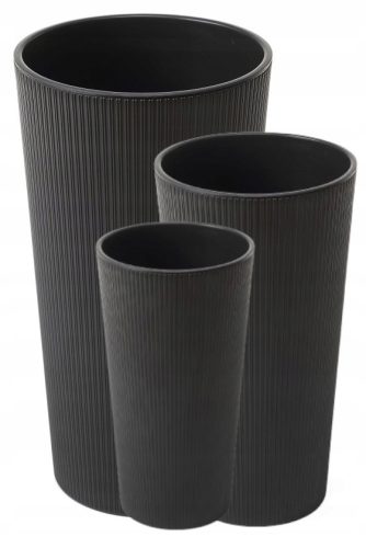 Pots and planters for outdoor and garden Lamela Lilia Jumper flowerpot 25x46 cm black + 2 more products